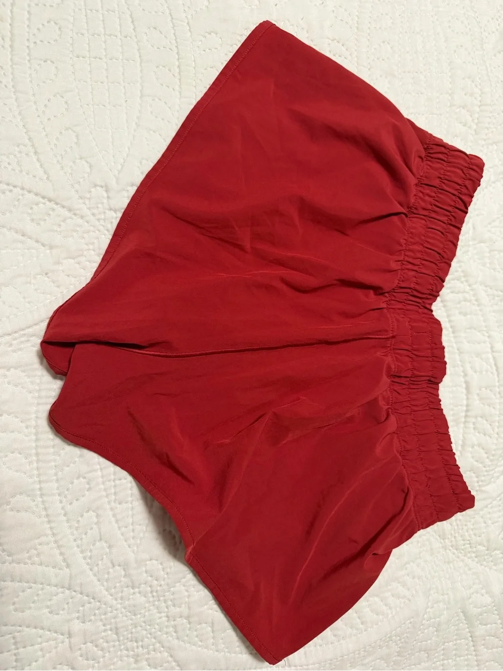 aerie Crimson Red Athletic Short with Elastic Waist